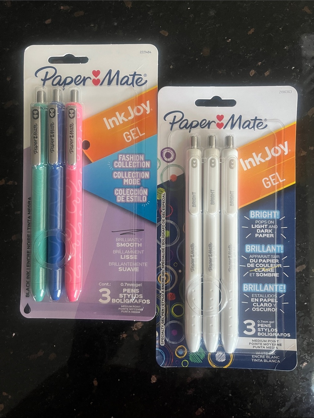 InkJoy Gel Pens Set- Bright White & Pastel Packs by Paper Mate